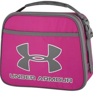 NWT, Under Armour Lunch Box, Tropic Pink/Gray THERMOS Flex-A-Guard